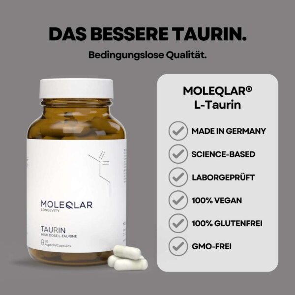 Taurine capsules Product image Mockup Moleqlar 1